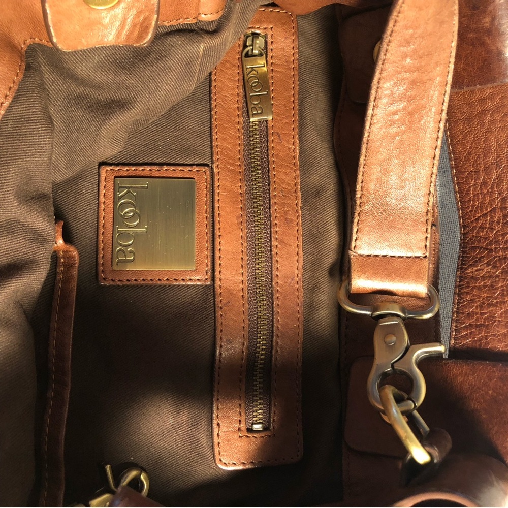 Kooba Brown Leather Bucket Bag with gold hardware - Picture 6 of 15